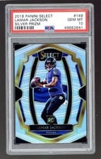 2018 Panini Select Lamar Jackson Silver Prizm #149 card