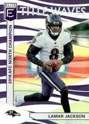 2019 Donruss Elite Title Waves Lamar Jackson #TW-6 card