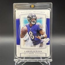 2019 Panini National Treasures Lamar Jackson #9 card