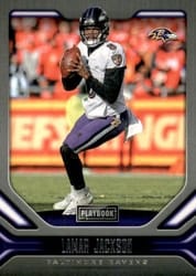 2019 Panini Playbook Base Set Lamar Jackson #13 card