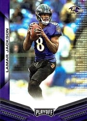 2019 Panini Playoff Base Set Lamar Jackson #25 card