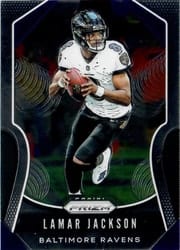 2019 Panini Prizm Base Set Lamar Jackson #71 card