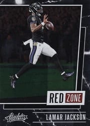 2020 Panini Absolute Red Zone Lamar Jackson #4 card