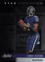2020 Panini Absolute Star Gazing Lamar Jackson #4 card