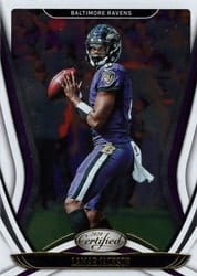 2020 Panini Certified Base Set Lamar Jackson #77 card