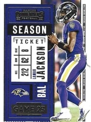 2020 Panini Contenders Base Set Lamar Jackson #93 card