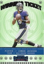 2020 Panini Contenders Winning Ticket Lamar Jackson #WT4 card