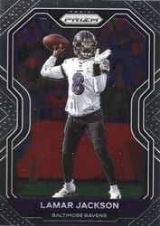 2020 Panini Prizm Base Set Lamar Jackson #37 card