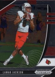 2020 Panini Prizm Draft Picks Base Set Lamar Jackson #63 card
