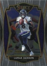 2020 Panini Select Base Set Lamar Jackson #102 card