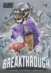 2020 Score Breakthrough Lamar Jackson #B-LJ card