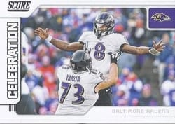 2020 Score Celebration Lamar Jackson #CE-4 card