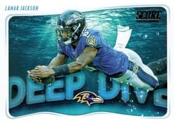 2020 Score Deep Dive Lamar Jackson #DD-LJ card