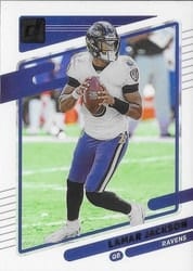 2021 Clearly Donruss Base Set Lamar Jackson #4 card