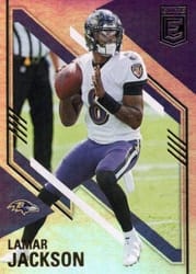 2021 Donruss Elite Base Set Lamar Jackson #92 card