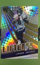 2021 Donruss Liftoff! Lamar Jackson #OFF-LJA card