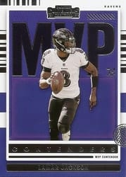 2021 Panini Contenders MVP Contenders Lamar Jackson #MVP-LJA card