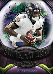 2021 Panini Contenders Supernatural Lamar Jackson #SN-LJA card