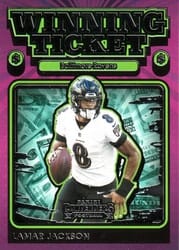 2021 Panini Contenders Winning Ticket Lamar Jackson #WT-LJA card