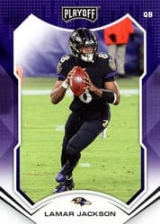 2021 Panini Playoff Base Set Lamar Jackson #25 card