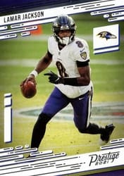 2021 Panini Prestige Base Set Lamar Jackson #22 card