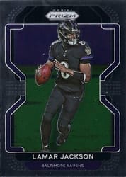 2021 Panini Prizm Base Set Lamar Jackson #282 card