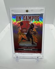 2021 Panini Prizm Draft Picks On Campus Lamar Jackson #OC-LJ card
