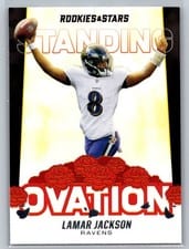 2021 Panini Rookies & Stars Standing Ovation Lamar Jackson #SO-6 card