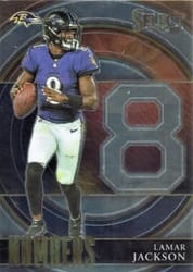 2021 Panini Select Select Numbers Lamar Jackson #SN-5 card