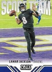 2021 Score Score Team Lamar Jackson #ST2 card