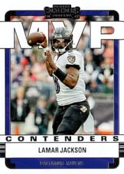 2022 Panini Contenders MVP Contenders Lamar Jackson #MVP-LJA card