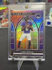 2022 Panini Mosaic Glass Mosaic Lamar Jackson #GM-4 card