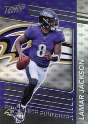 2022 Panini Prestige Franchise Favorites Lamar Jackson #FF-6 card