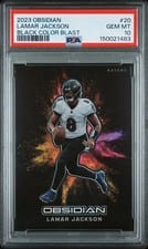 2023 Panini Obsidian Black Color Blast Lamar Jackson #20 card