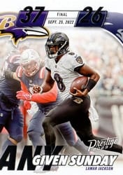 2023 Panini Prestige Any Given Sunday Lamar Jackson #3 card