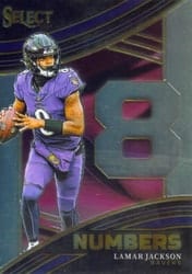 2023 Panini Select Select Numbers Lamar Jackson #7 card