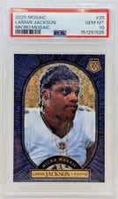 2025 Panini Mosaic Micro Lamar Jackson #25 card