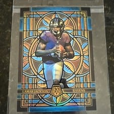 2025 Panini Mosaic Stained Glass Lamar Jackson #1 card