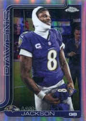 2025 Topps Chrome Base Set Lamar Jackson #24 card