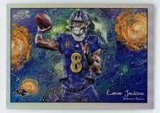 2025 Topps Cosmic Chrome Stars in the Night Lamar Jackson #STN-11 card