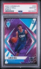 2020 Panini Chronicles LaMelo Ball Purple #569 card