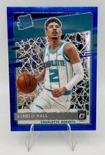 2020 Panini Donruss Optic LaMelo Ball Blue Velocity #153 card