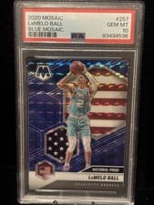 2020 Panini Mosaic LaMelo Ball Blue Mosaic #257 card