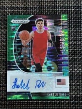 LaMelo Ball 2020 Panini Prizm Draft Picks Prospect Autographs #PA-LB Green Pulsar card