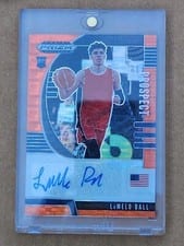 LaMelo Ball 2020 Panini Prizm Draft Picks Prospect Autographs #PA-LB Orange Pulsar card