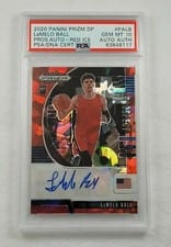 2020 Panini Prizm Draft Picks Autographs LaMelo Ball Red Ice #PA-LB card