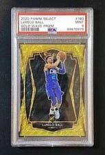 2020 Panini Select LaMelo Ball Gold Wave #183 card