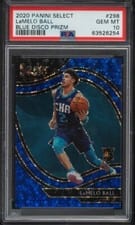 2020 Panini Select LaMelo Ball Blue Disco Prizm #298 card