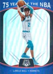 2021-22 Panini Mosaic 75 Years of the NBA LaMelo Ball #84 card
