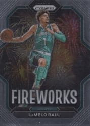 2022-23 Panini Prizm Fireworks LaMelo Ball #1 card